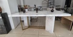 Arte Marble Bianco Muğla Mermer Yemek Masası 240x120