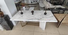 Arte Marble Bianco Muğla Mermer Yemek Masası 240x120