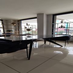 Arte Marble Uludağ Siyahı Mermer Yemek Masası 200x100