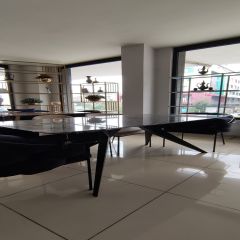 Arte Marble Uludağ Siyahı Mermer Yemek Masası 240x120