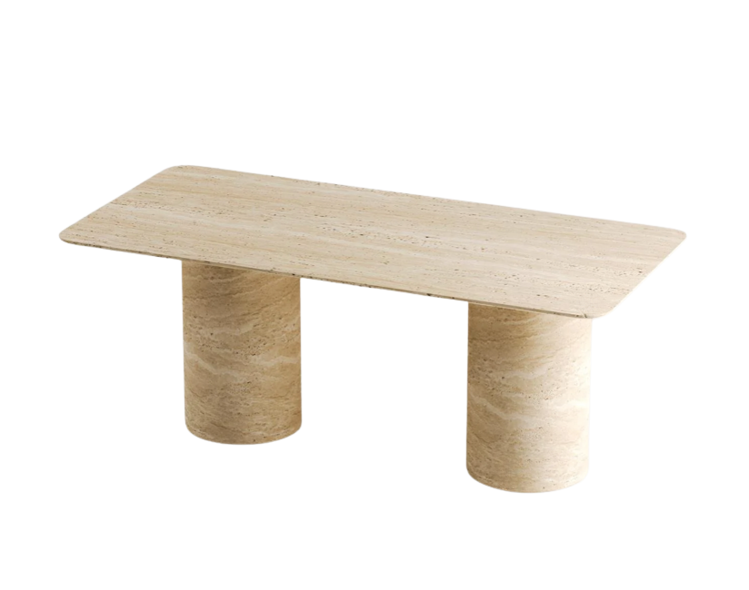 Arte Marble Traverten Yemek Masası