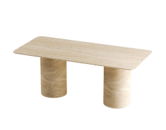 Arte Marble Traverten Yemek Masası