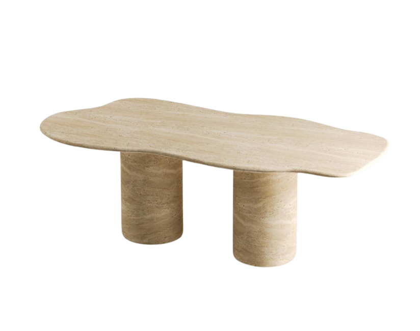 Arte Marble Traverten Yemek Masası