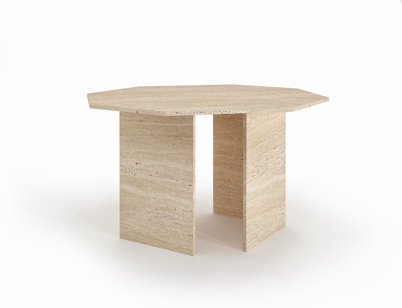 Arte Marble Traverten Yemek Masası