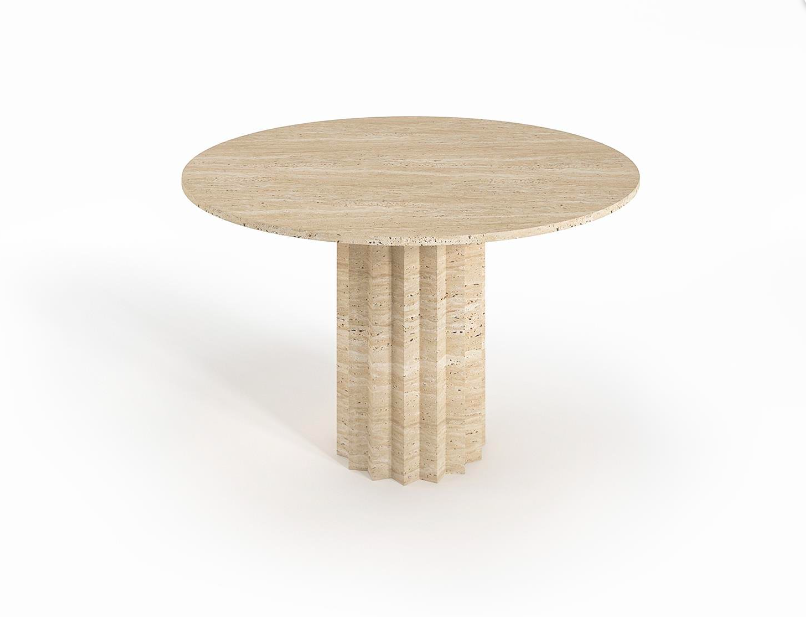 Arte Marble Traverten Yemek Masası