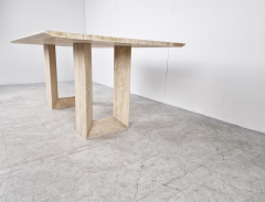 Arte Marble Traverten Yemek Masası