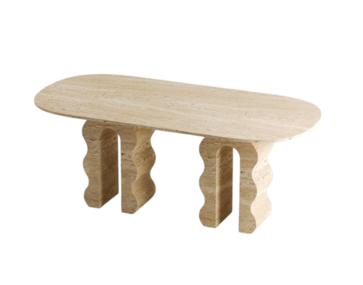 Arte Marble Traverten Yemek Masası