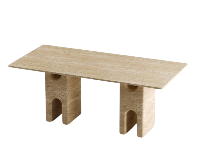 Arte Marble Traverten Yemek Masası