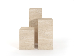 Arte Marble Traverten Yan Sehpa Kaide Takımı