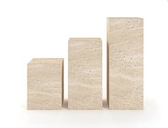 Arte Marble Traverten Yan Sehpa Kaide Takımı