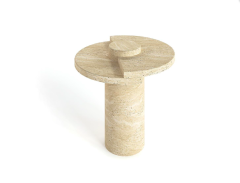 Arte Marble Traverten Yan Sehpa