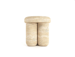 Arte Marble Traverten Yan Sehpa