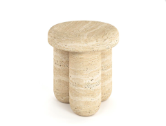 Arte Marble Traverten Yan Sehpa