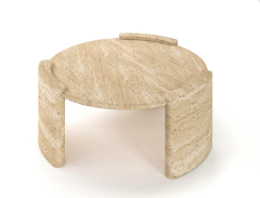 Arte Marble Traverten Orta Sehpa