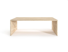 Arte Marble Traverten Orta Sehpa