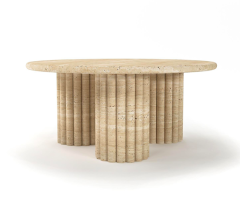 Arte Marble Traverten Orta Sehpa