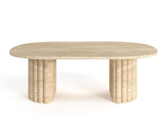 Arte Marble Traverten Orta Sehpa