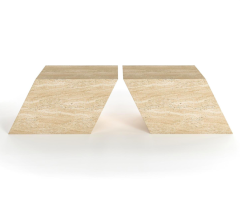 Arte Marble Traverten Orta Sehpa