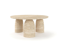 Arte Marble Traverten Orta Sehpa