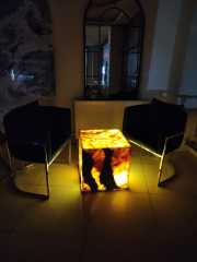 Arte Marble Onyx Floor Lamp Coffee Table