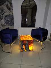 Arte Marble Onyx Floor Lamp Coffee Table
