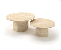 Arte Marble Traverten Orta Sehpa