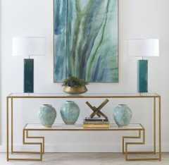 Arte Marble Glass Shelf Showcase