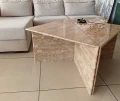 Arte Marble Traverten Mermer Ayak Orta Sehpa