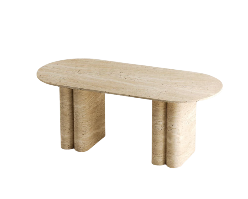 Arte Marble Traverten Yemek Masası