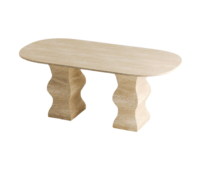 Arte Marble Traverten Yemek Masası