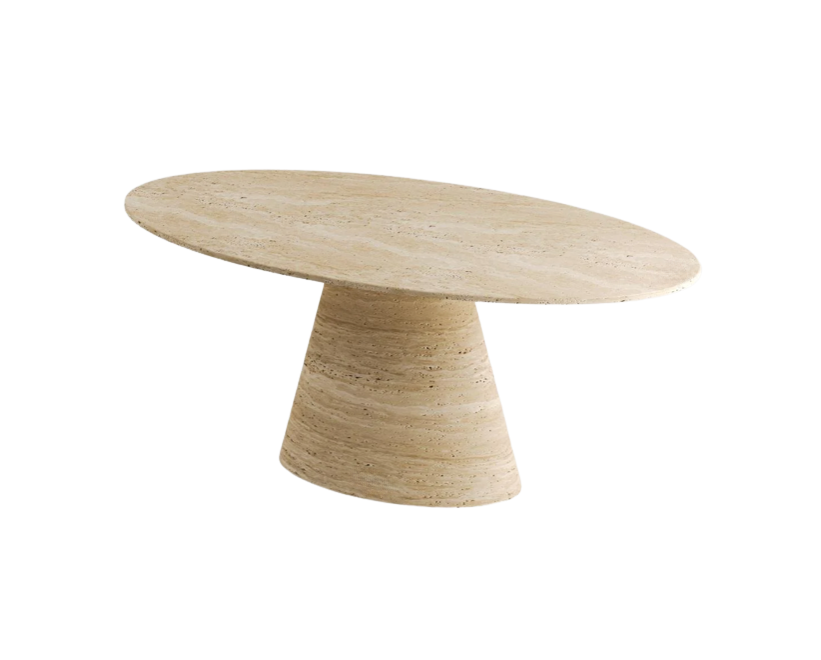 Arte Marble Traverten Yemek Masası