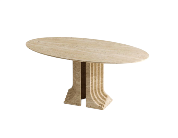 Arte Marble Traverten Yemek Masası