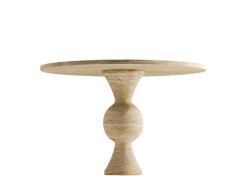 Arte Marble Traverten Yuvarlak Masa
