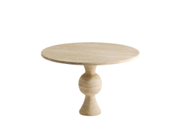 Arte Marble Traverten Yuvarlak Masa