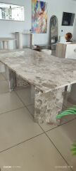 Arte Marble Latte Mermer Yemek Masası