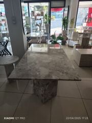 Arte Marble Latte Mermer Yemek Masası 200x100