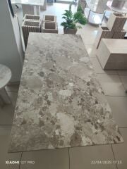 Arte Marble Latte Mermer Yemek Masası 200x100
