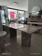 Arte Marble Latte Mermer Yemek Masası 200x100