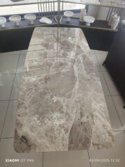 Arte Marble Afyon Kahve Yemek Masası 180x90