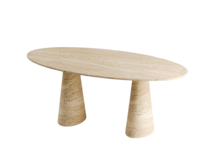 Arte Marble Traverten Yemek Masası