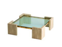 Arte Marble Traverten Orta Sehpa