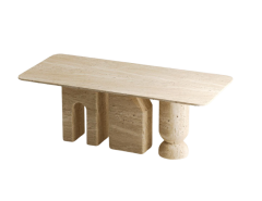Arte Marble Traverten Yemek Masası