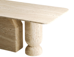 Arte Marble Traverten Yemek Masası