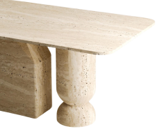 Arte Marble Traverten Yemek Masası