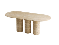 Arte Marble Traverten Yemek Masası