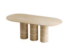 Arte Marble Traverten Yemek Masası