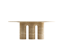 Arte Marble Traverten Yemek Masası