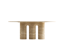 Arte Marble Traverten Yemek Masası