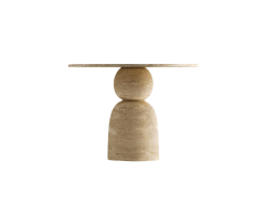 Arte Marble Traverten Yemek Masası
