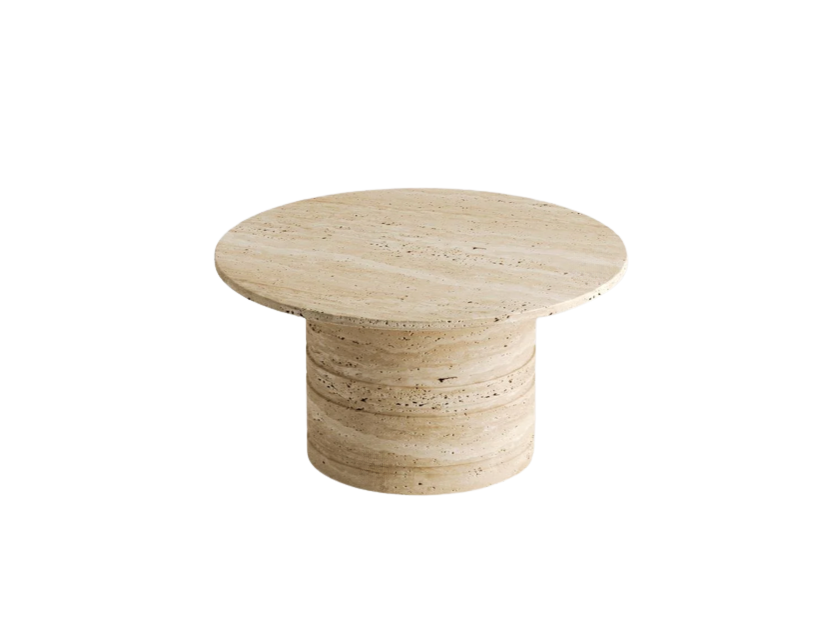 Arte Marble Traverten Orta Sehpa